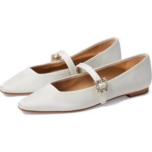 Badgley Mischka Womens Brystol Flats US 9.5 Ivory Silk EUC